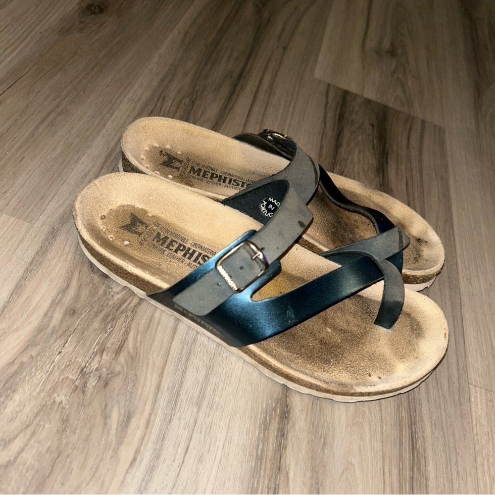 Mephisto Navy Blue Sandals